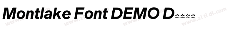 Montlake Font DEMO D字体转换